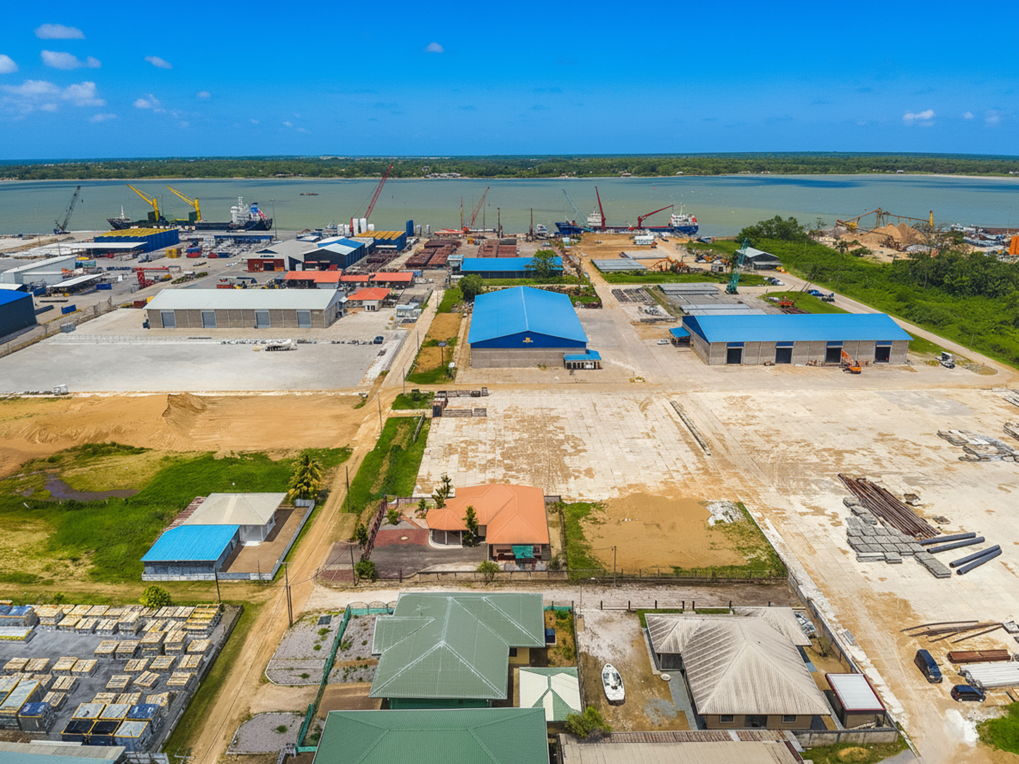Luchtfoto van VABI Port Facility